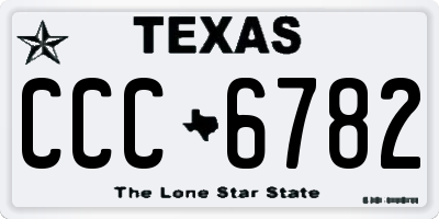 TX license plate CCC6782