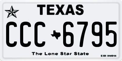 TX license plate CCC6795