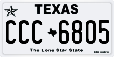 TX license plate CCC6805