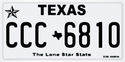 TX license plate CCC6810