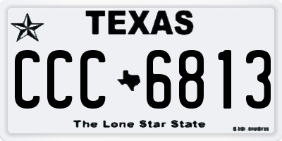 TX license plate CCC6813