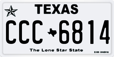 TX license plate CCC6814