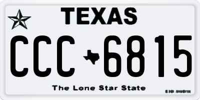TX license plate CCC6815