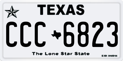 TX license plate CCC6823