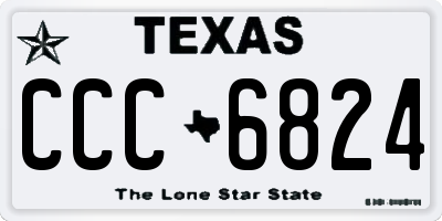TX license plate CCC6824