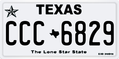 TX license plate CCC6829