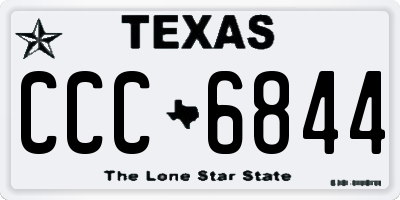 TX license plate CCC6844