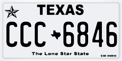 TX license plate CCC6846