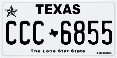 TX license plate CCC6855