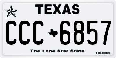 TX license plate CCC6857
