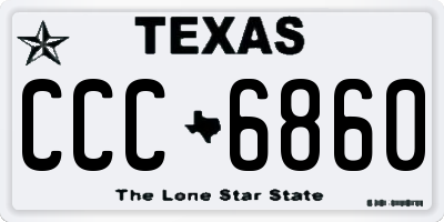 TX license plate CCC6860