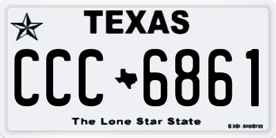 TX license plate CCC6861