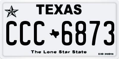 TX license plate CCC6873