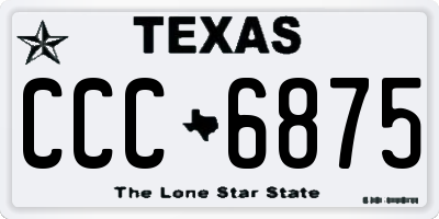 TX license plate CCC6875