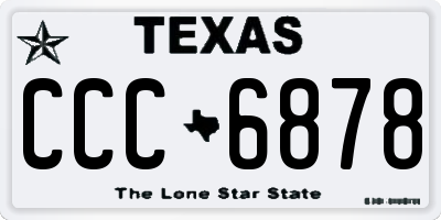 TX license plate CCC6878