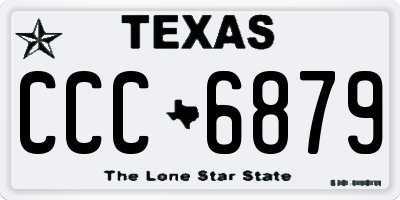 TX license plate CCC6879