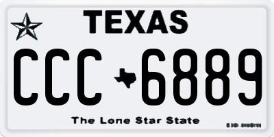TX license plate CCC6889
