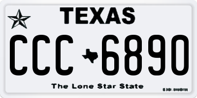 TX license plate CCC6890