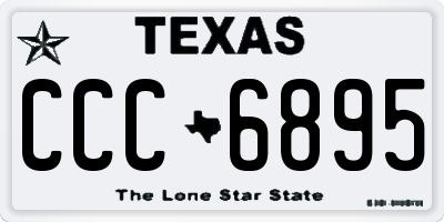 TX license plate CCC6895