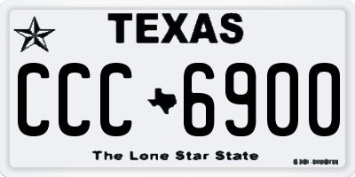 TX license plate CCC6900