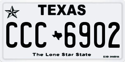 TX license plate CCC6902