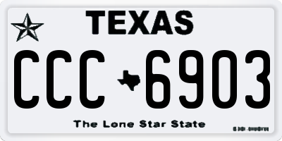 TX license plate CCC6903