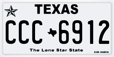 TX license plate CCC6912