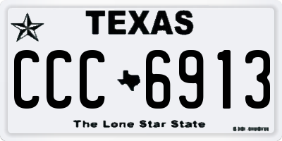 TX license plate CCC6913