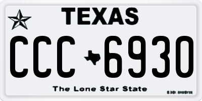 TX license plate CCC6930