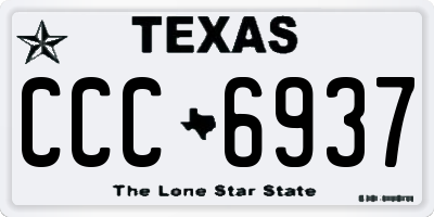 TX license plate CCC6937