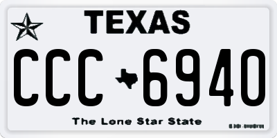 TX license plate CCC6940