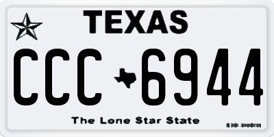 TX license plate CCC6944