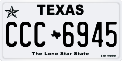TX license plate CCC6945