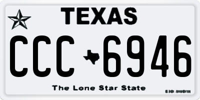 TX license plate CCC6946