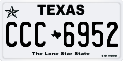 TX license plate CCC6952