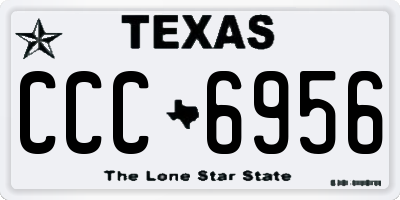TX license plate CCC6956