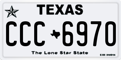 TX license plate CCC6970