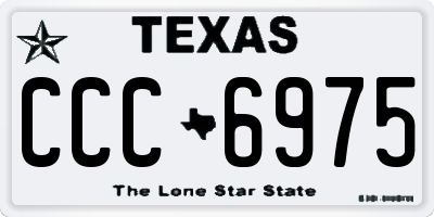 TX license plate CCC6975