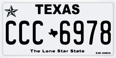 TX license plate CCC6978