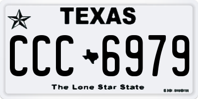 TX license plate CCC6979