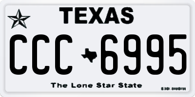 TX license plate CCC6995
