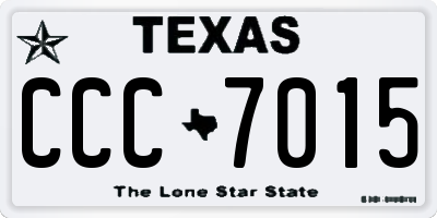 TX license plate CCC7015