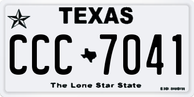 TX license plate CCC7041