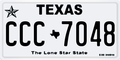 TX license plate CCC7048
