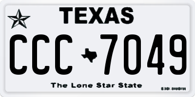TX license plate CCC7049