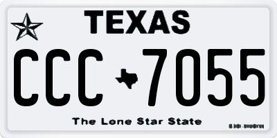 TX license plate CCC7055