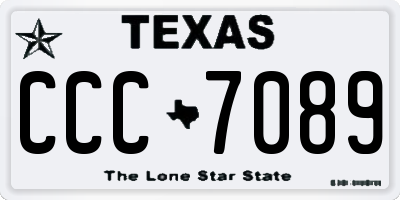 TX license plate CCC7089