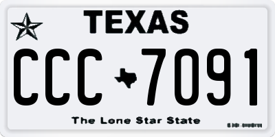 TX license plate CCC7091