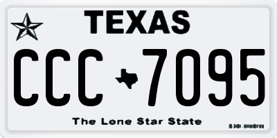 TX license plate CCC7095