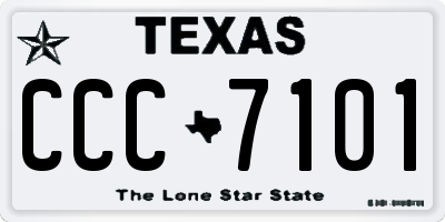 TX license plate CCC7101